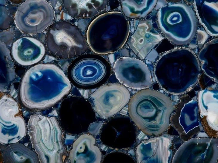 Blue Onxy Backlit Slabs Agate Semi Precious Stone Tile Blue Onxy Backlit Slabs Agate Semi Precious Stone Tile