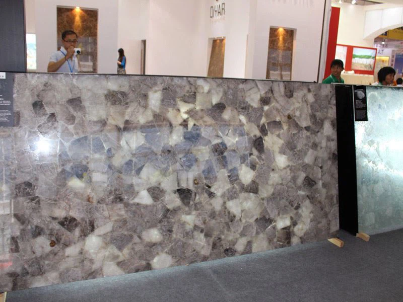 Grey Smoky Quartz Gemstone Slab