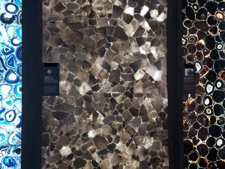Grey Smoky Quartz Gemstone Slab
