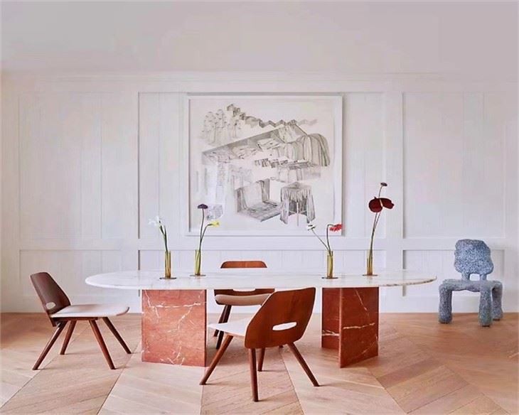 Rojo Alicante Marble dinning table design Rojo Alicante Marble dinning table design