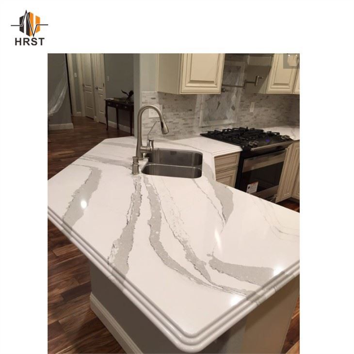 White Quartz Countertops With Grey Veins