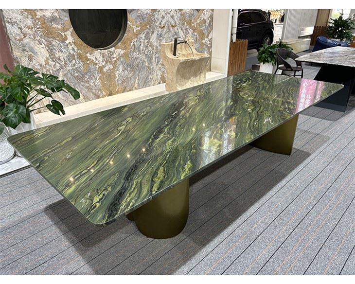 Olive Green Marble Table